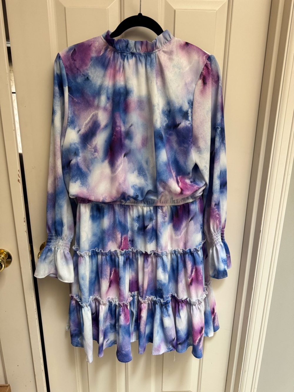 Johnston & Murphy Watercolor Tiered Long Sleeve Dress - Picture 8 of 11